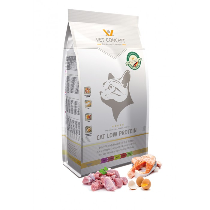 Kačių maistas lėtiniam inkstų nepakankamumui Vet-Concept Cat Low Protein 1,5kg
