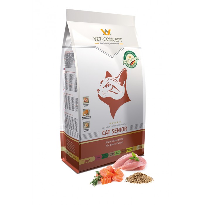 Kačių maistas senjorams Vet-Concept Cat Senior 3kg