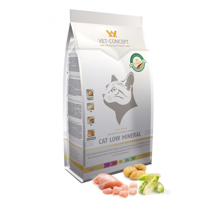Kačių maistas šlapimo takų akmenims Vet-Concept Cat Low Mineral 1,5kg