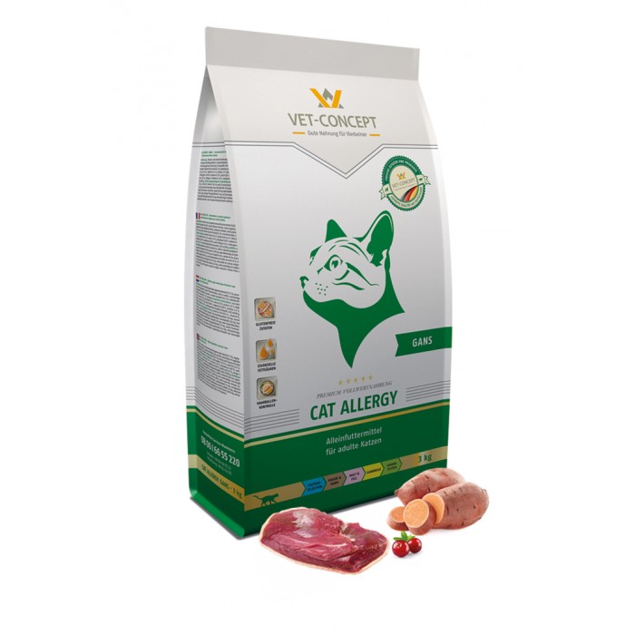 Kačių maistas žąsiena alergiškoms katėms Vet-Concept Cat Allergy Gans 10 kg