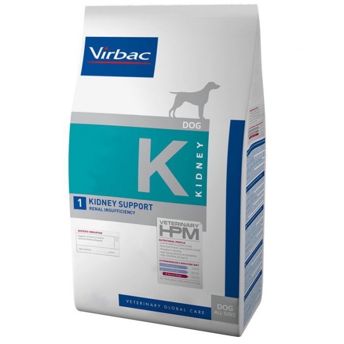 Maistas šunims Virbac K1 Kidney Support Dog 12 kg